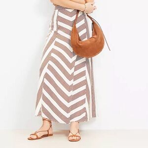 Loft Chevron Linen Blend Miniskirt 10